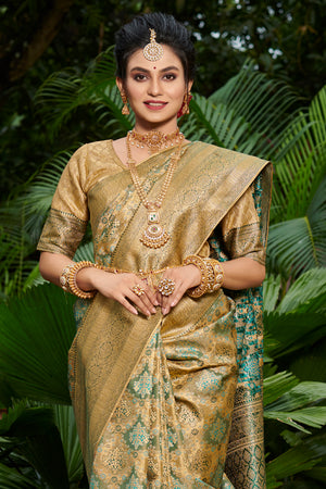 Pink and Gold Silk Saree Blouse Designs