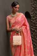 Orange Silk Saree With Blouse Piece