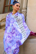 Lavender Purple Digital Print Saree