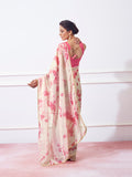 Pink Organza Party Wear Saree With Blouse Piece