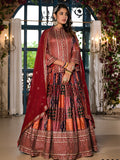 Multi Color Dull Satin Lehenga Choli