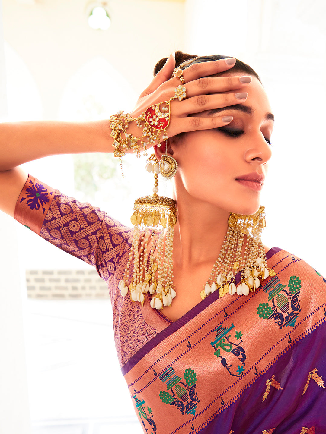Glorious Green Paithani Silk Saree With Ethnic Blouse Piece – LajreeDesigner