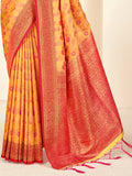 Mustard Paithani Silk Saree With Blouse Piece