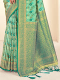 Green Paithani Silk Saree With Blouse Piece