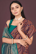 Dark Wine Banarasi Saree