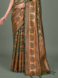 Pine Green Banarasi Saree