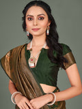 Pine Green Banarasi Saree