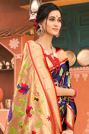 Maharashtrian Paithani Saree For Women By Anaya Designer