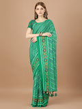 Green  Georgette Daily Wear Saree With Blouse Piecde