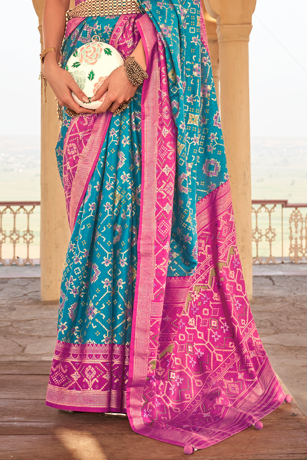 Buy VANRAJ CREATION Women Pink and Light Blue Embellished Net Saree(Pack of  2) Online at Best Prices in India - JioMart.