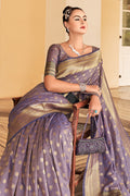 Dusky Lavender Cotton Saree