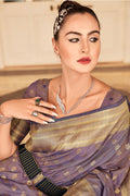 Dusky Lavender Cotton Saree