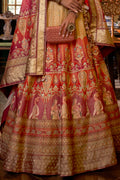 Orange And Pink Silk Lehenga Choli