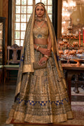 Army Green Silk Lehenga Choli