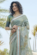 Sage Green Organza Saree