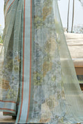 Sage Green Organza Saree