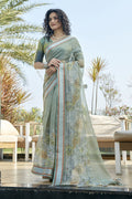 Sage Green Organza Saree