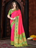 Light Pink Silk Saree With Blouse Piece