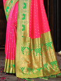 Light Pink Silk Saree With Blouse Piece