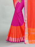 Pink Cotton Silk Saree With Blouse Piece