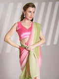 Multicolor Chiffon Peding Saree With Blouse Piece