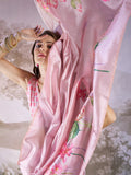 Pink Linen Printed Saree With Blouse Piece