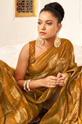 Medallion Yellow Cotton Saree