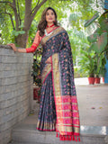 Black Patola Silk Zari Woven Traditional Saree with Blouse