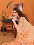 Orange  Polyester Zari Saree With Blouse Piece