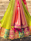 Pink And Green Lehenga Choli