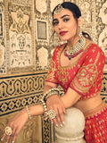 Orange And Pink Lehenga Choli