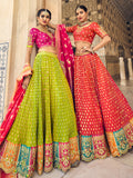 Orange And Pink Lehenga Choli