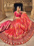 Pink And Orange Lehenga Choli