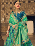 Blue And Green Lehenga Choli