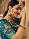 Blue And Green Lehenga Choli