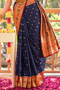 Navy Blue Paithani Saree