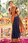 Navy Blue Paithani Saree