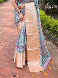 Mustard Tussar  Saree With Blouse Piece