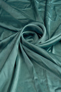 Teal Satin Embroidered Satin Saree