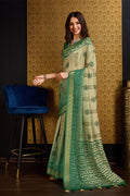 Green Silk Saree With Blouse Piece