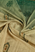 Green Silk Saree With Blouse Piece