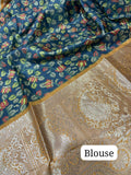 Mustard Tussar  Saree With Blouse Piece