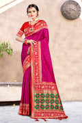 Magenta Pink Silk Saree