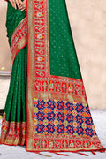 Bottle Green Silk Saree