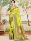 Green Silk Saree With Blouse Piece