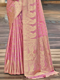 Pink Silk Saree With Blouse Piece