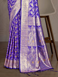 Lavender Silk Saree With Blouse Piece