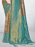 Blue Silk Saree With Blouse Piece