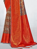 Red Silk Saree With Blouse Piece