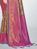 Purple Silk Saree With Blouse Piece